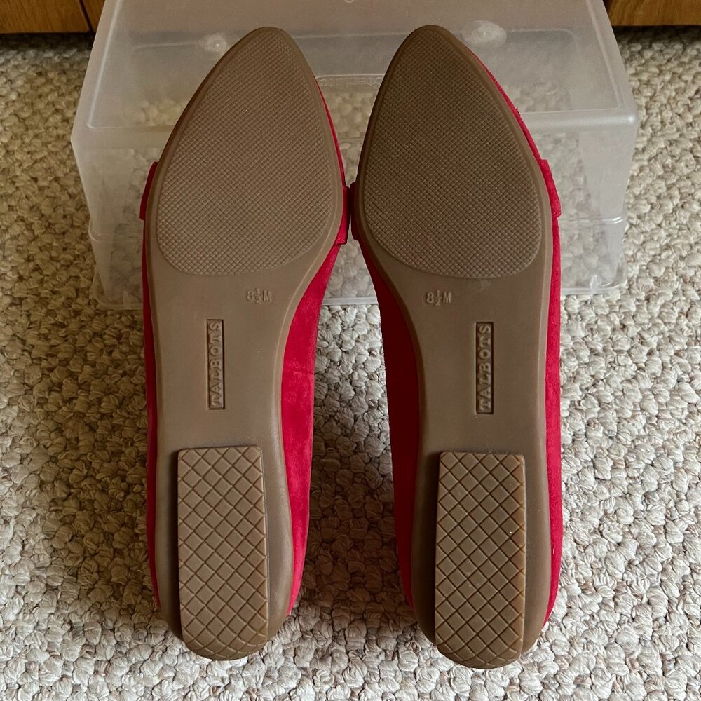 TALBOTS - Francesca Suede Driving Flats -- Red Pop -- NEW, no Box - Picture 9 of 11